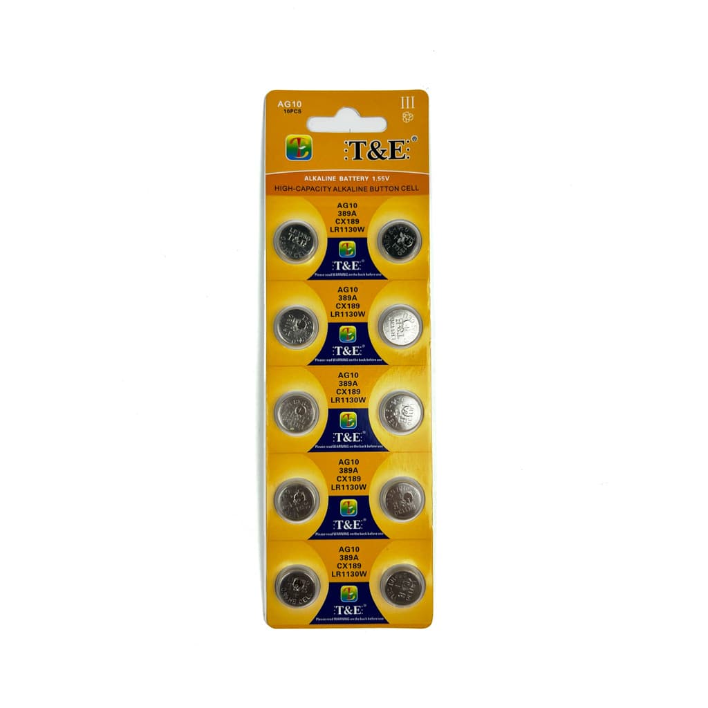 Батарейка T&E AG10 LR1130 10 шт