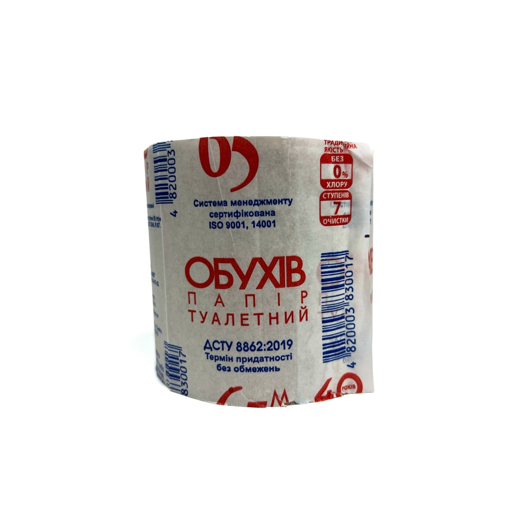 Туалетний папір "Обухів" (упаковка 8 шт)