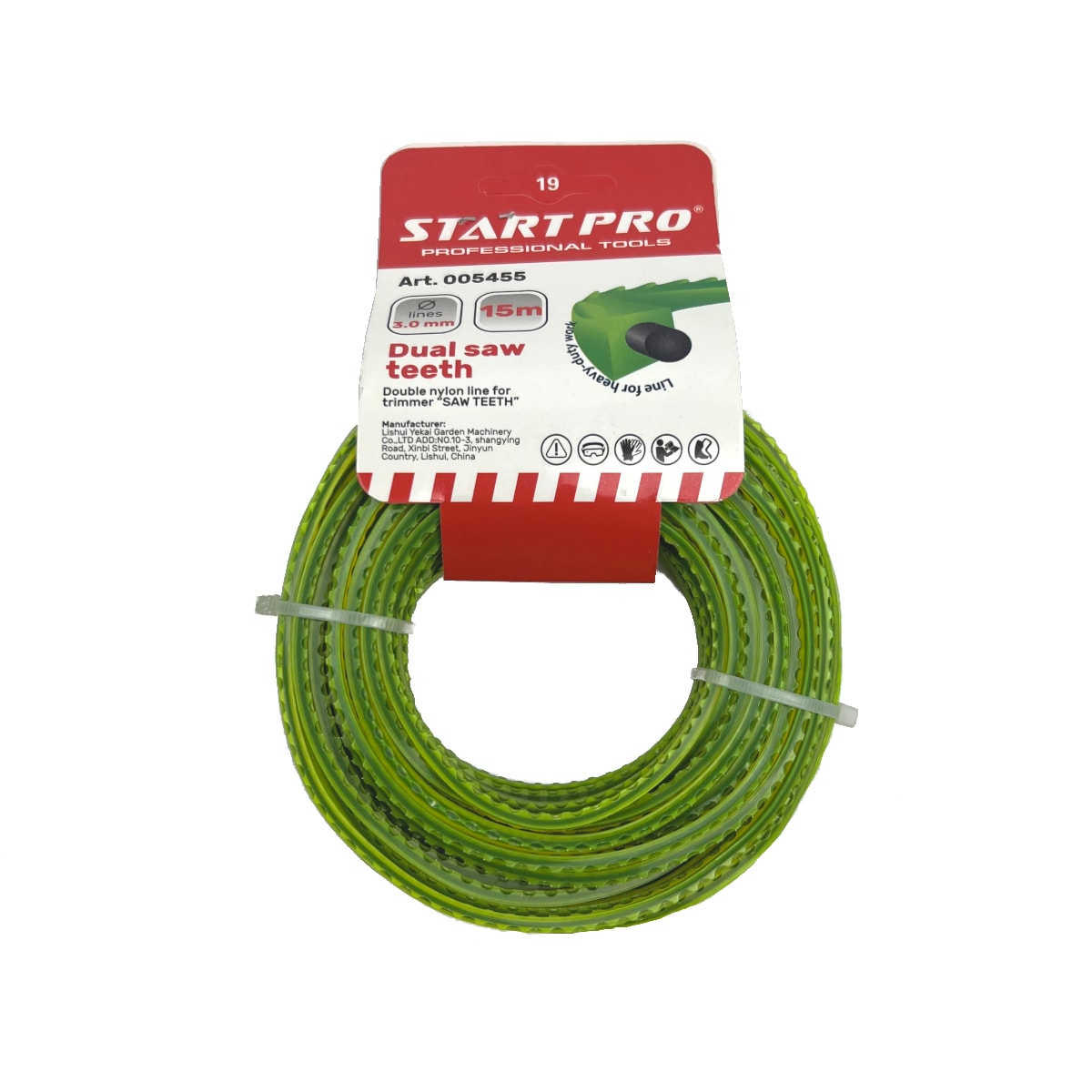Жилка для тримера START PRO Dual Saw Teeth 3.0 мм × 15 м (зубчаста)