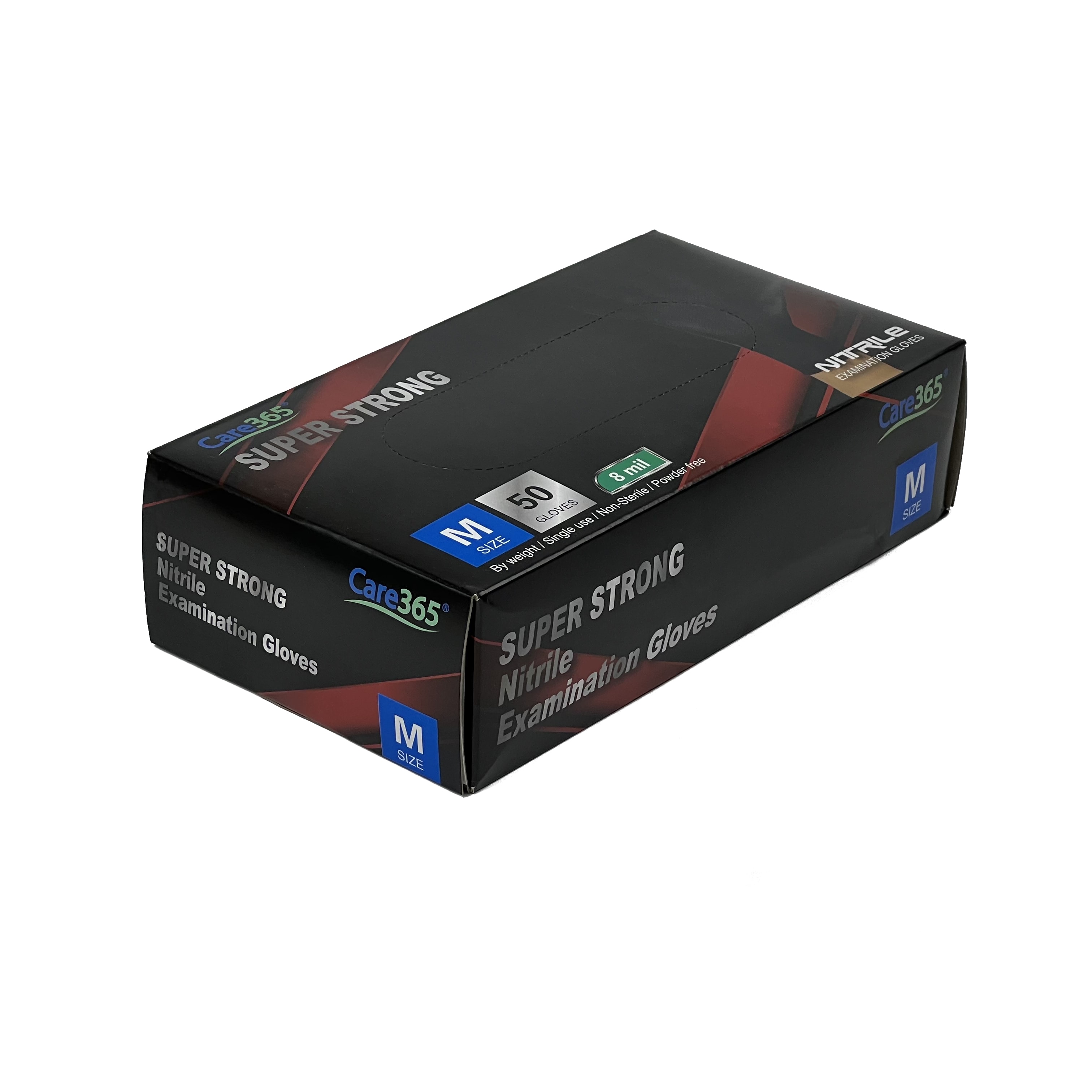 Рукавички нітрилові чорні Care365 Super Strong M 25 пар