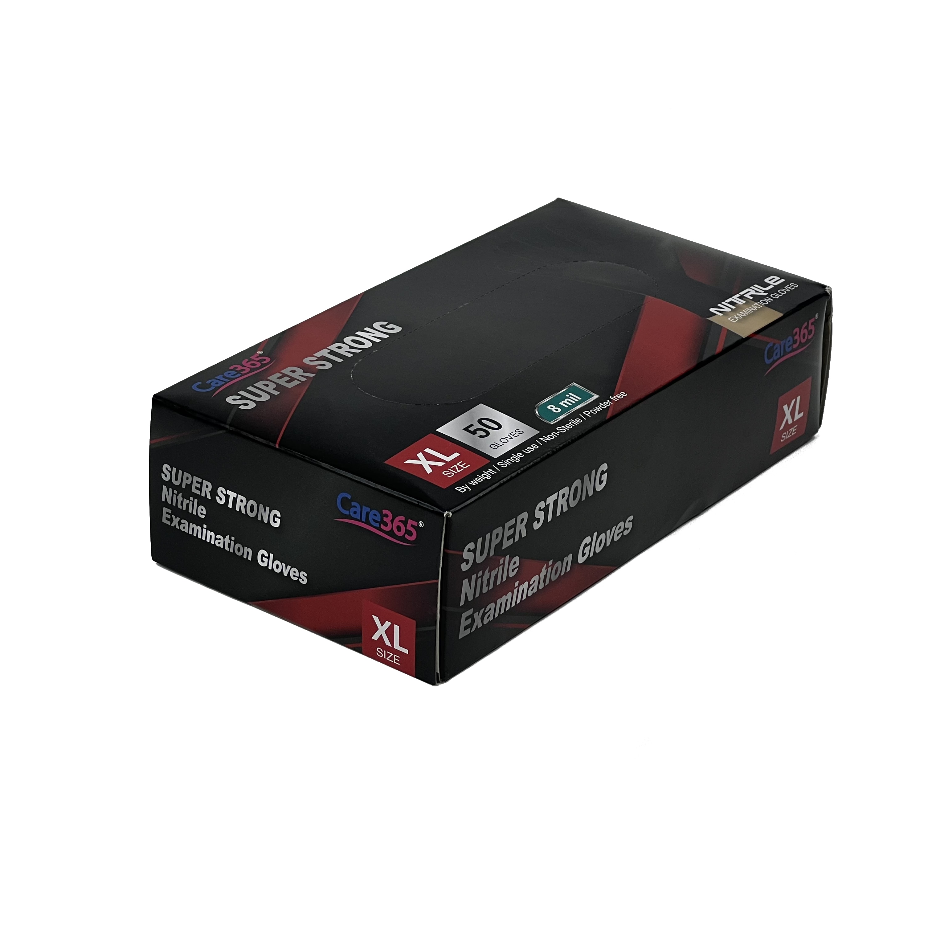 Рукавички нітрилові чорні Care365 Super Strong XL 25 пар